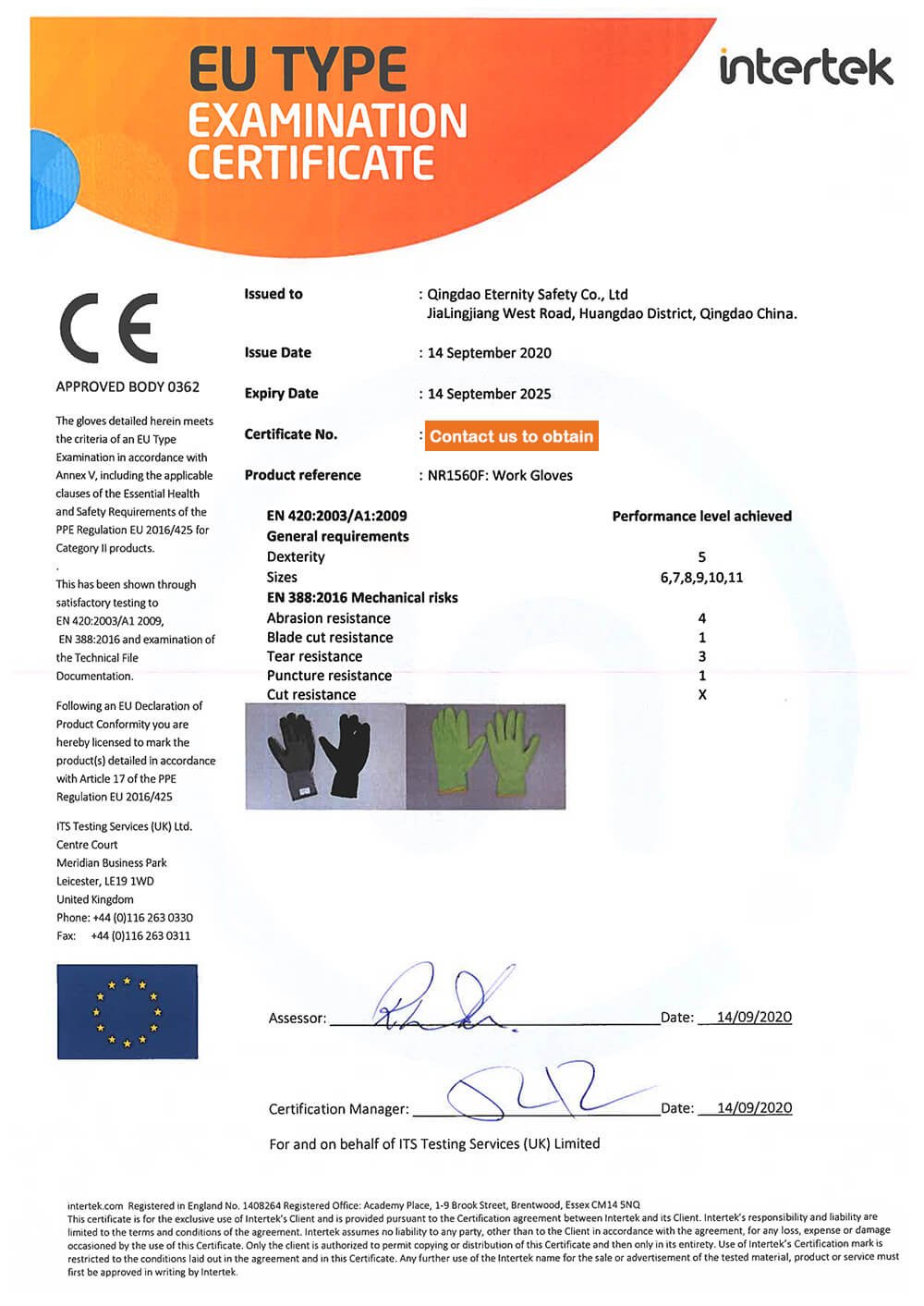 CE-certificate-of-nitrile-foam-coated-gloves-Item-NR1560F